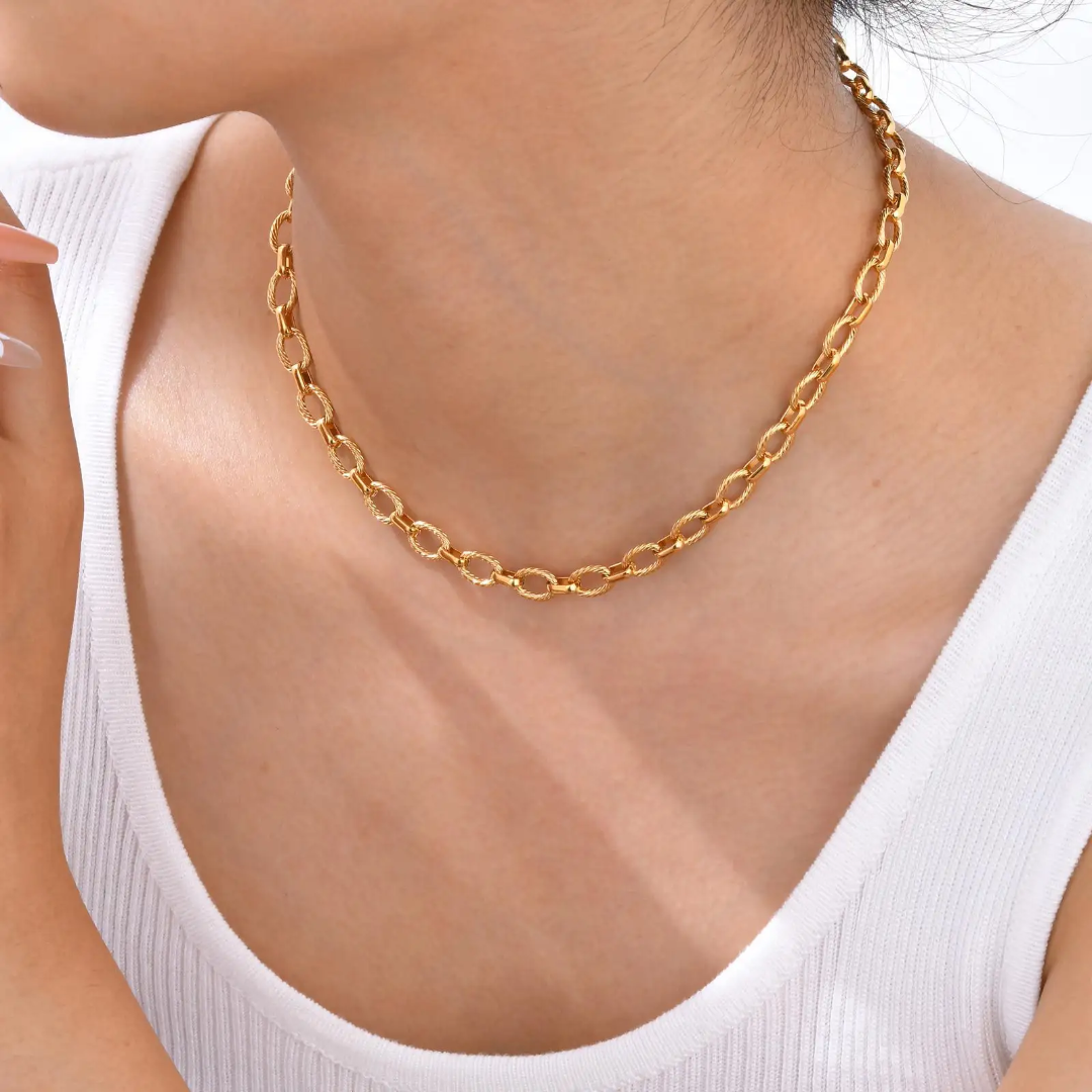 Oval Link Gold Chain