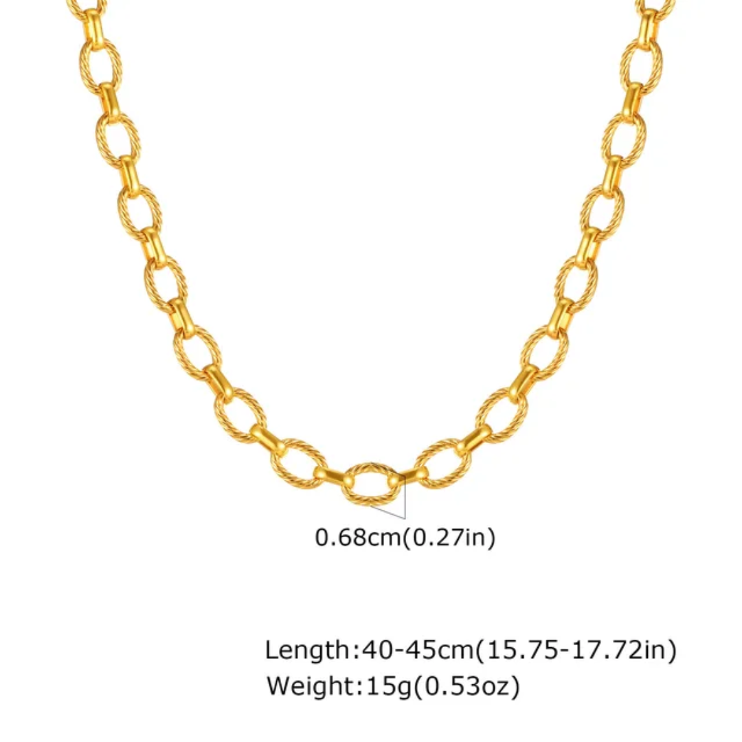 Oval Link Gold Chain