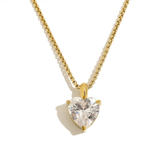 Heart Solitaire Necklace