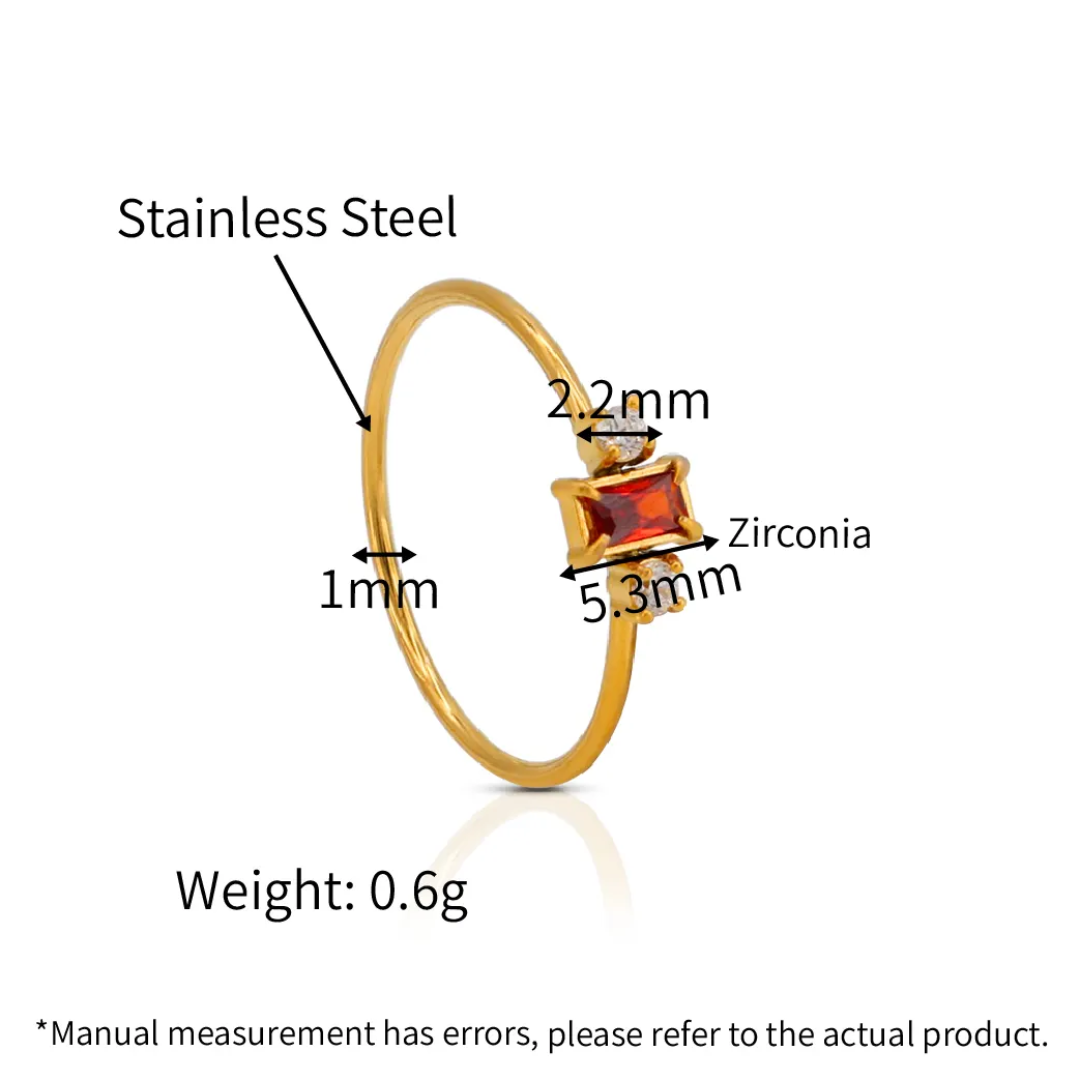 Garnet Bar Ring
