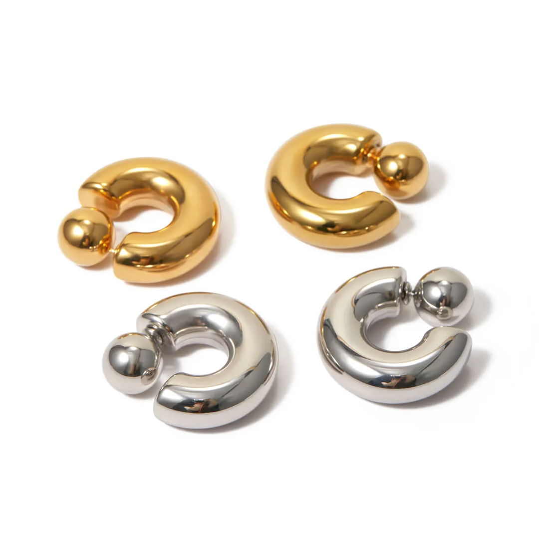 Ball Drop Hoop Earrings