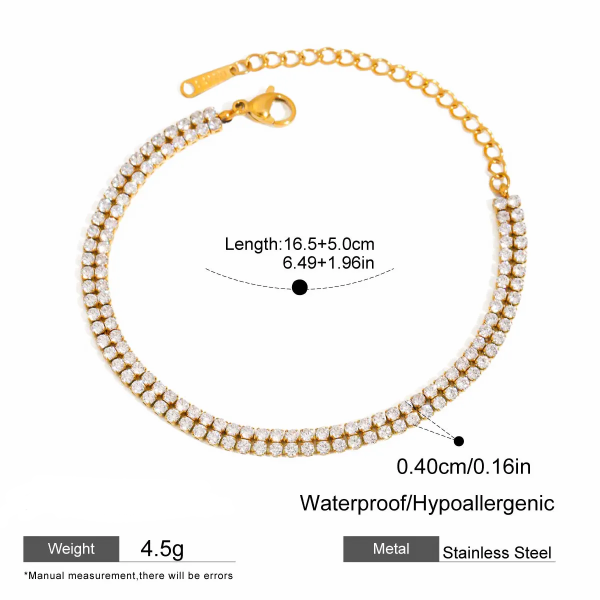 Double Row Tennis Bracelet