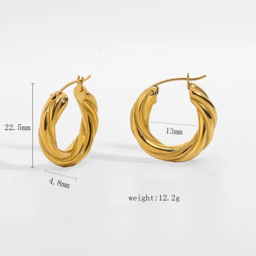 Braided Croissant Hoops