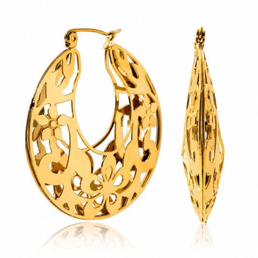 Bohème Floral Hoop Earrings
