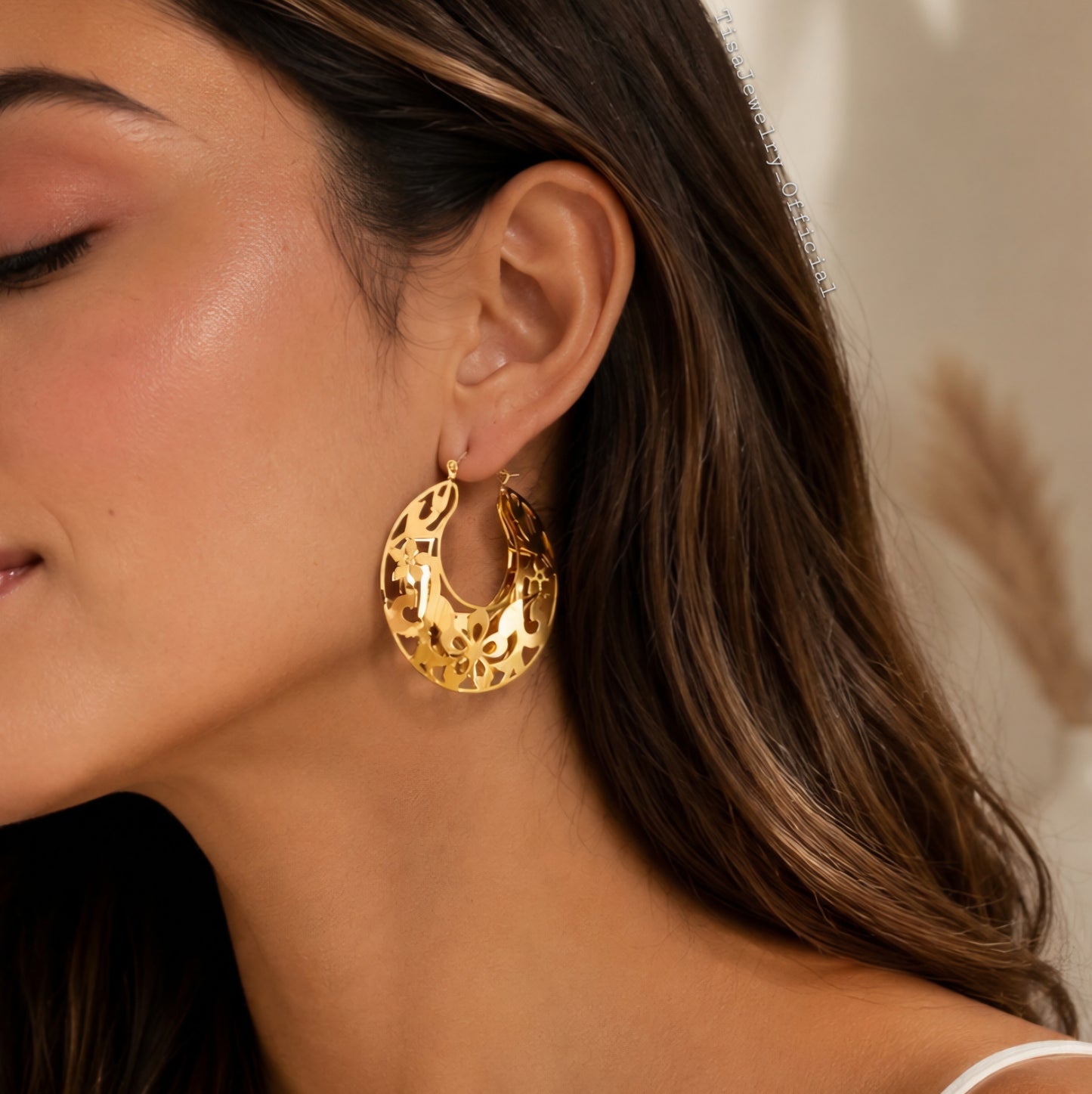 Bohème Floral Hoop Earrings