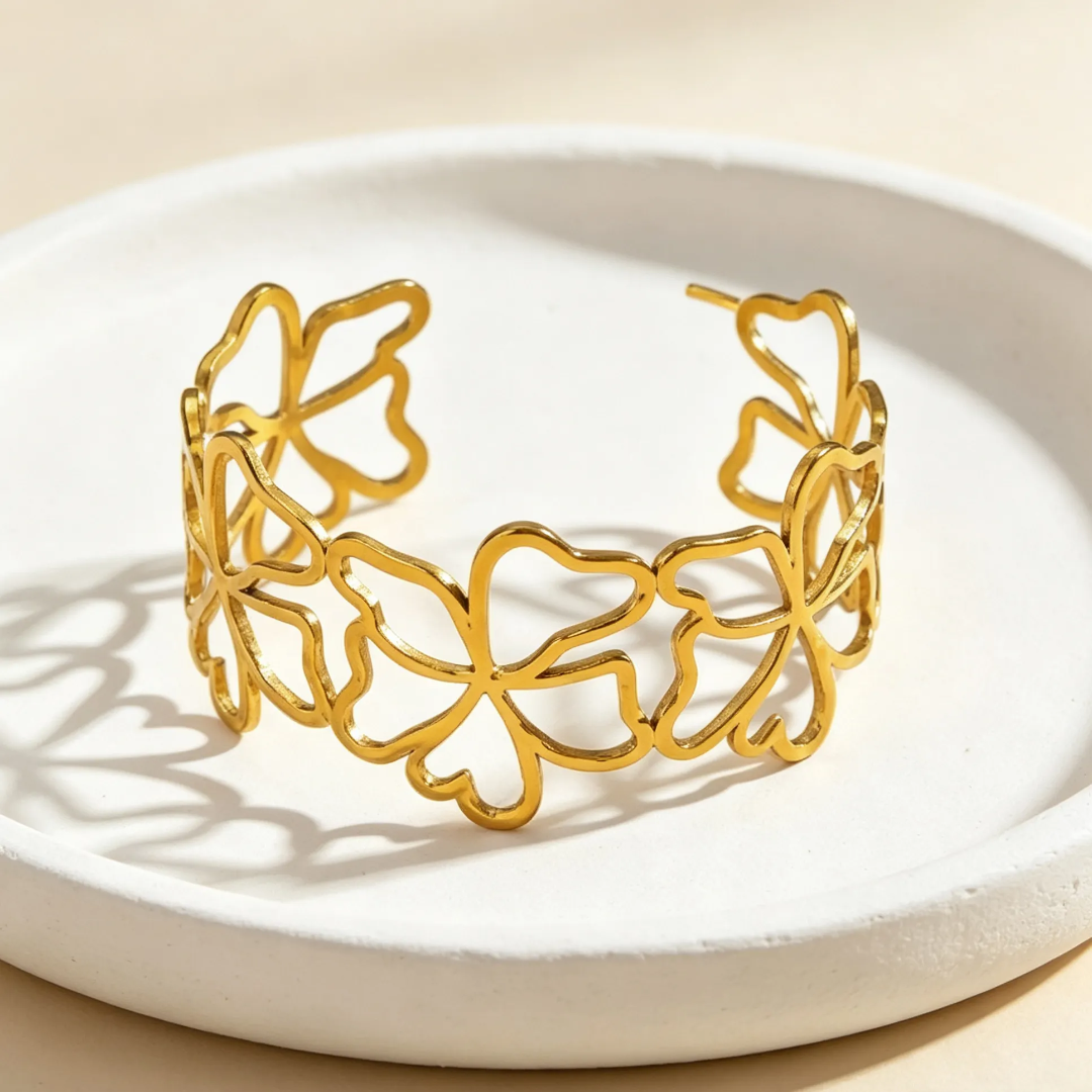 Clover Bloom Cuff Bracelet