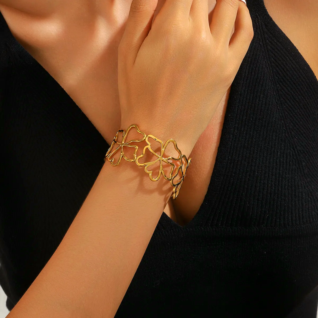 Clover Bloom Cuff Bracelet