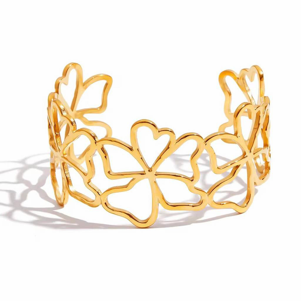 Clover Bloom Cuff Bracelet