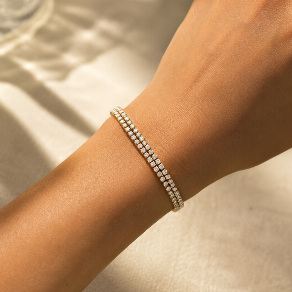 Double Row Tennis Bracelet