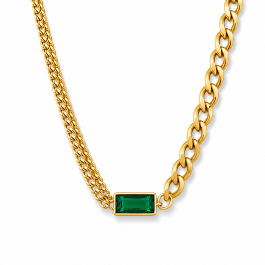 Emerald Fusion Chain Necklace