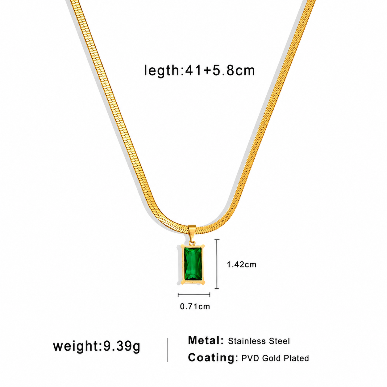 Emerald Luxe Pendant Necklace