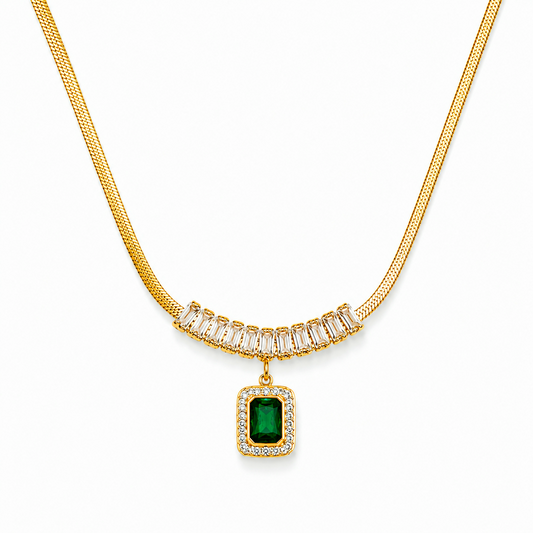 Emerald Radiance Pendant Necklace
