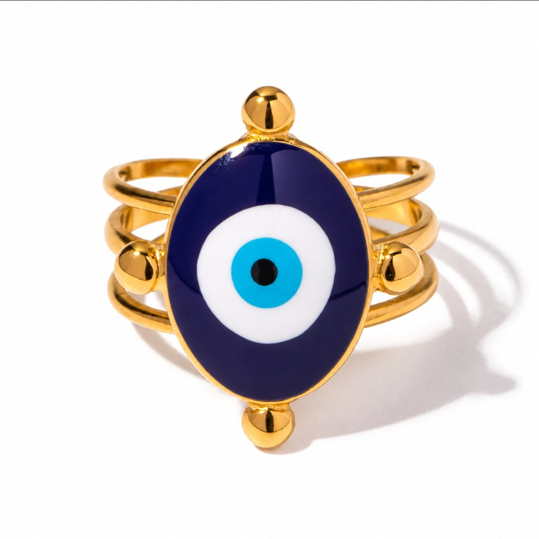 Evil Eye Adjustable Ring