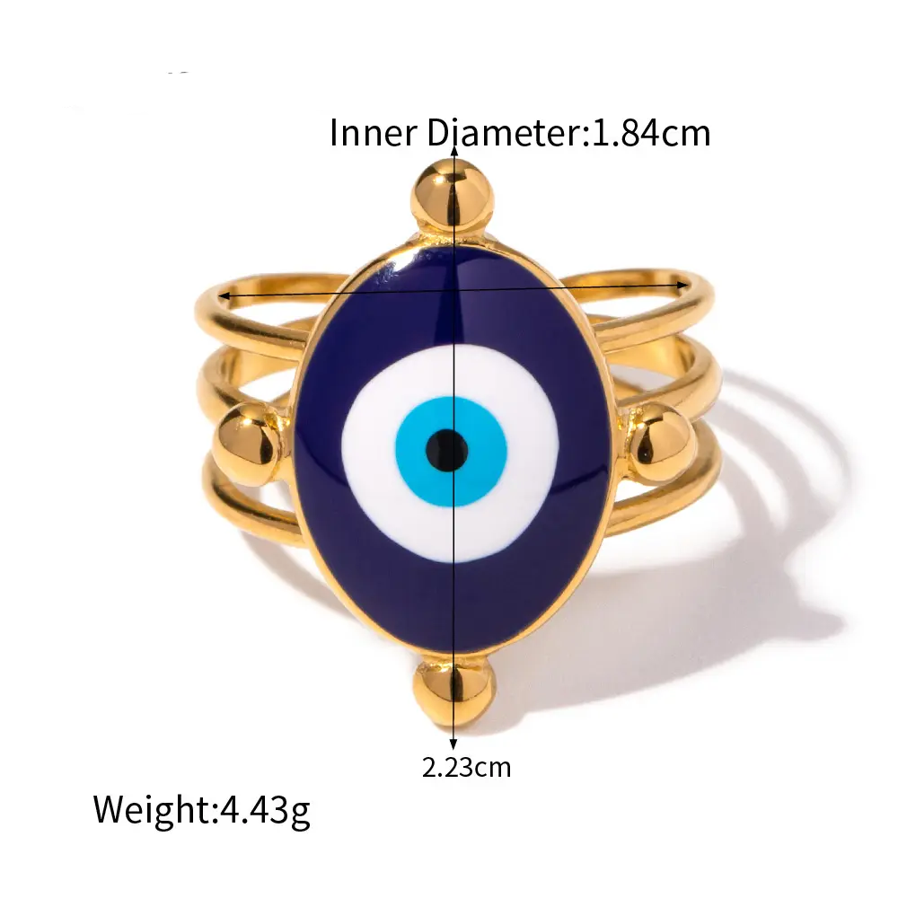 Evil Eye Adjustable Ring