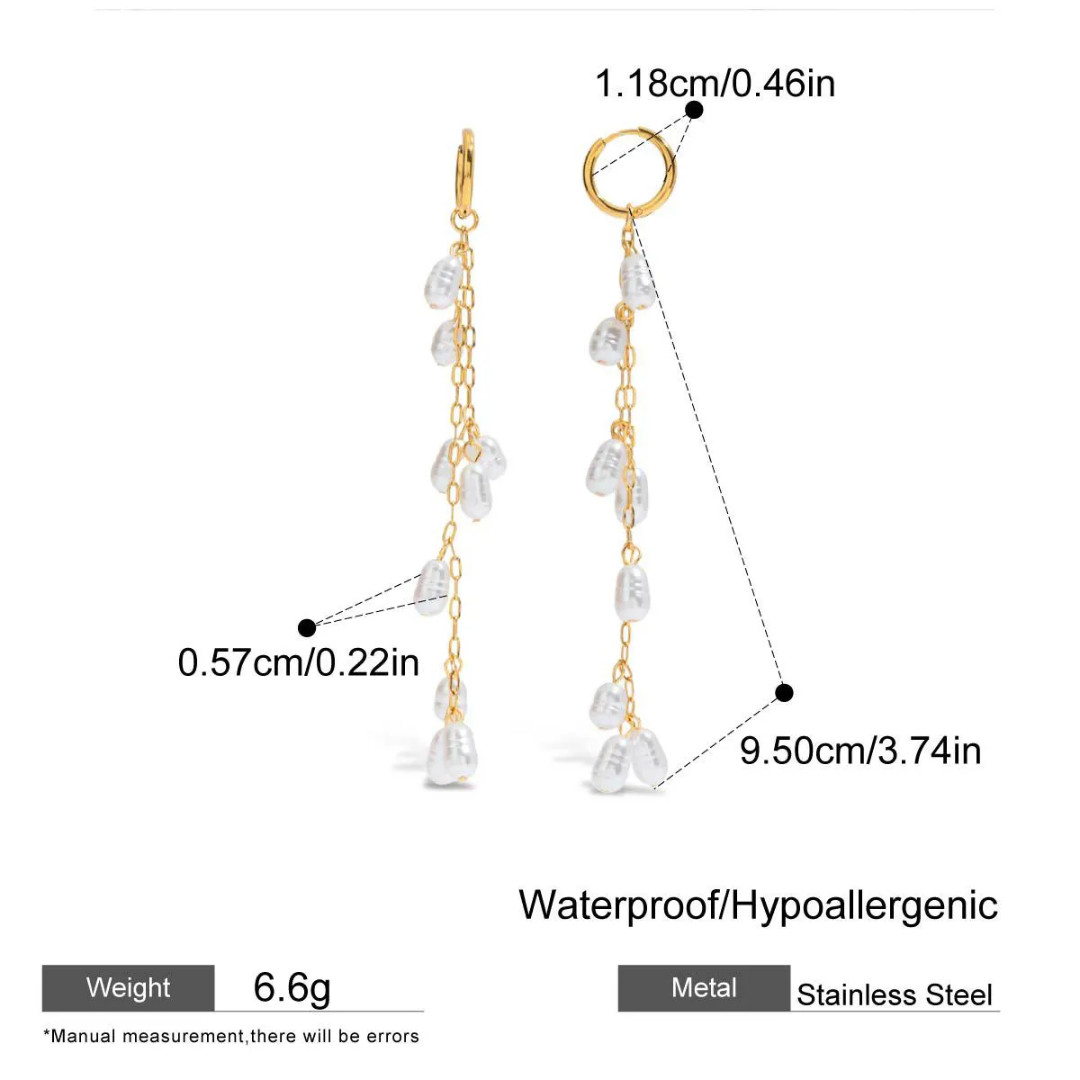 Pearl Cascade Drop Earrings