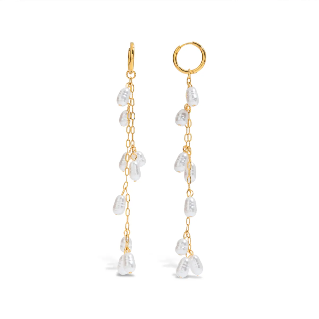 Pearl Cascade Drop Earrings