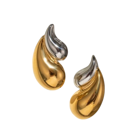 Elliot dual tone earrings