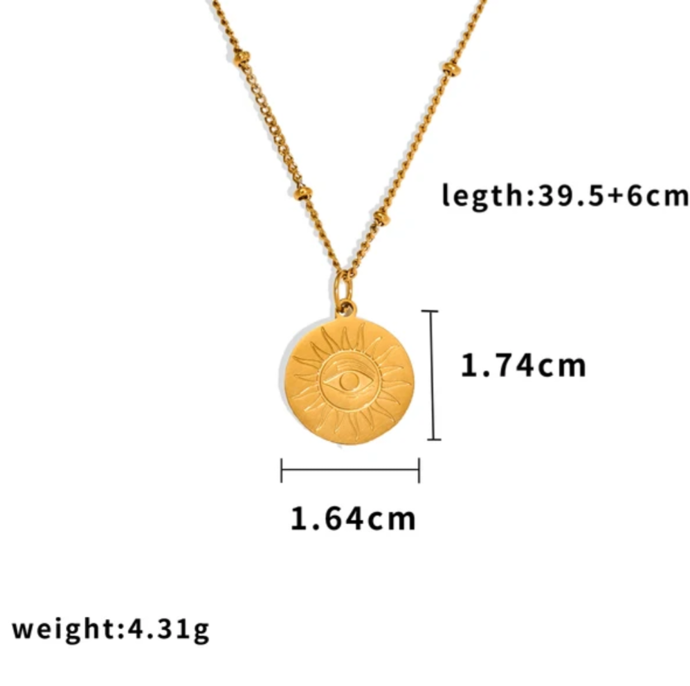 Round Evil Eye Necklace