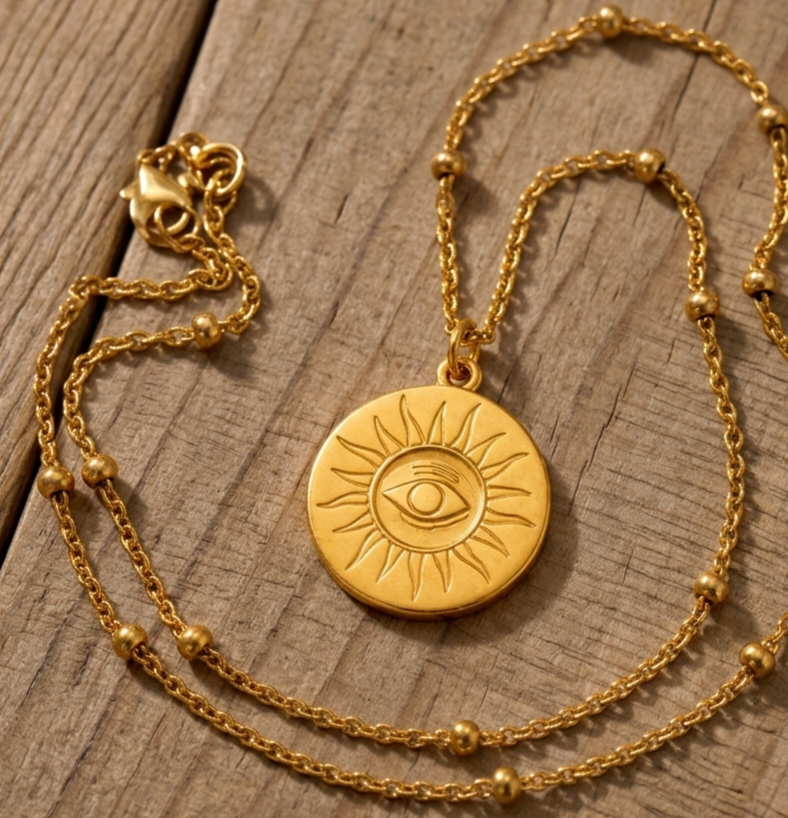 Round Evil Eye Necklace