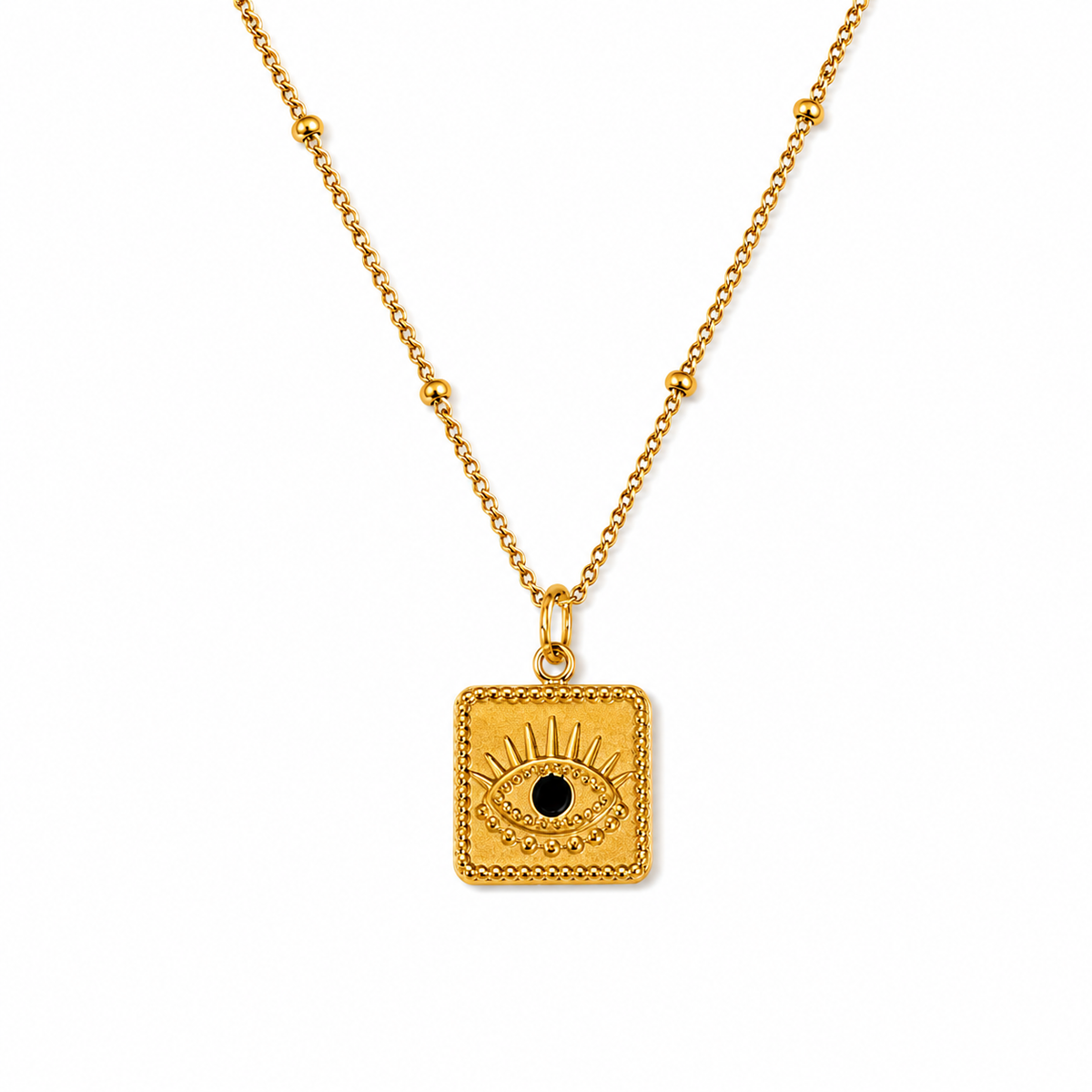 Square Evil Eye Necklace