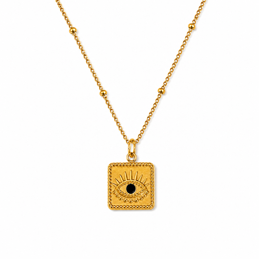 Square Evil Eye Necklace