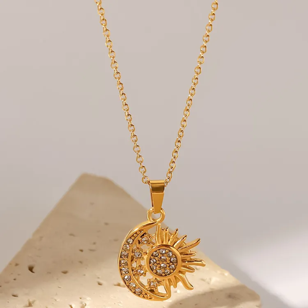 Sun & Moon Pendant Necklace