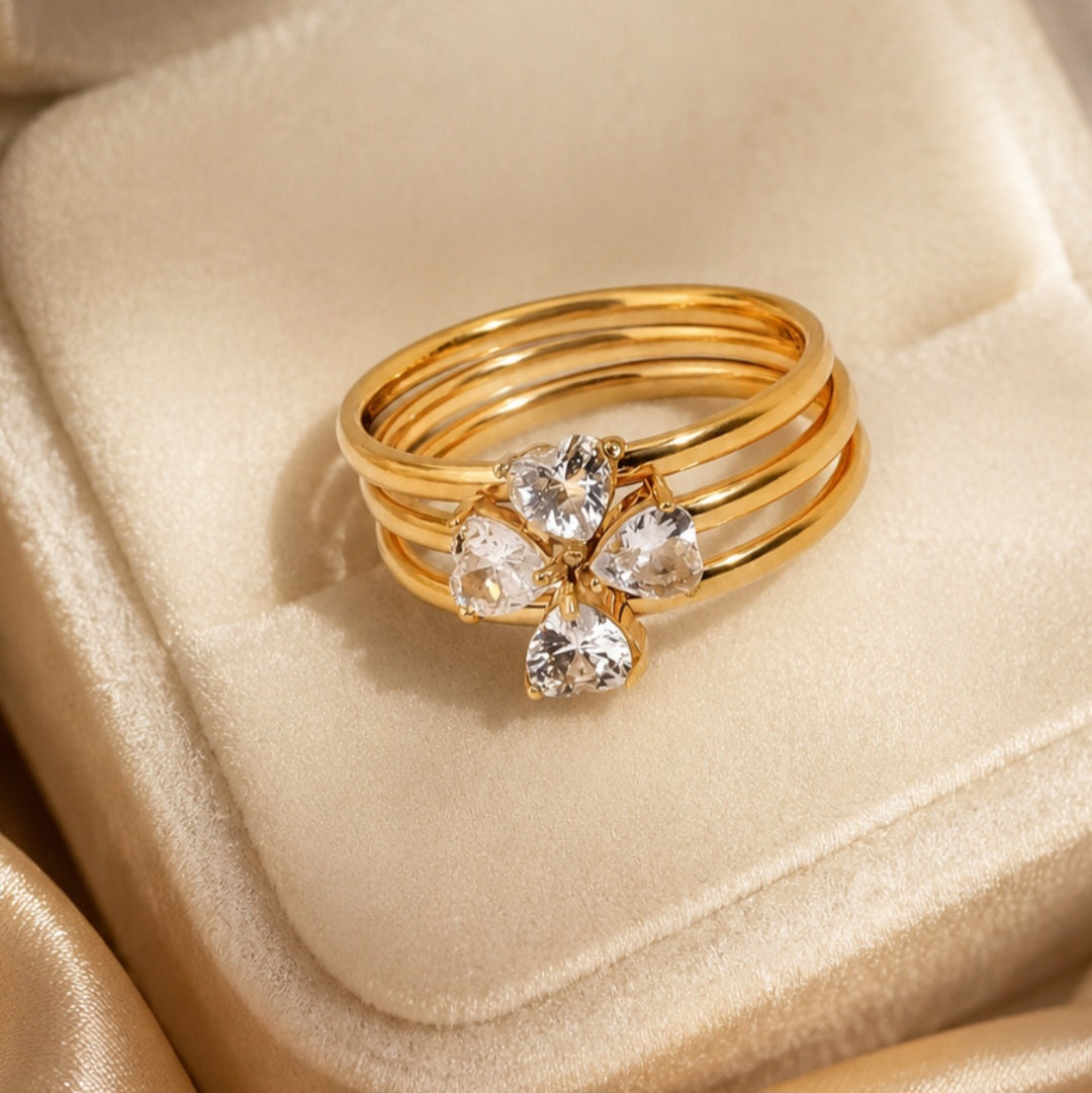 Clover Stack Ring Set
