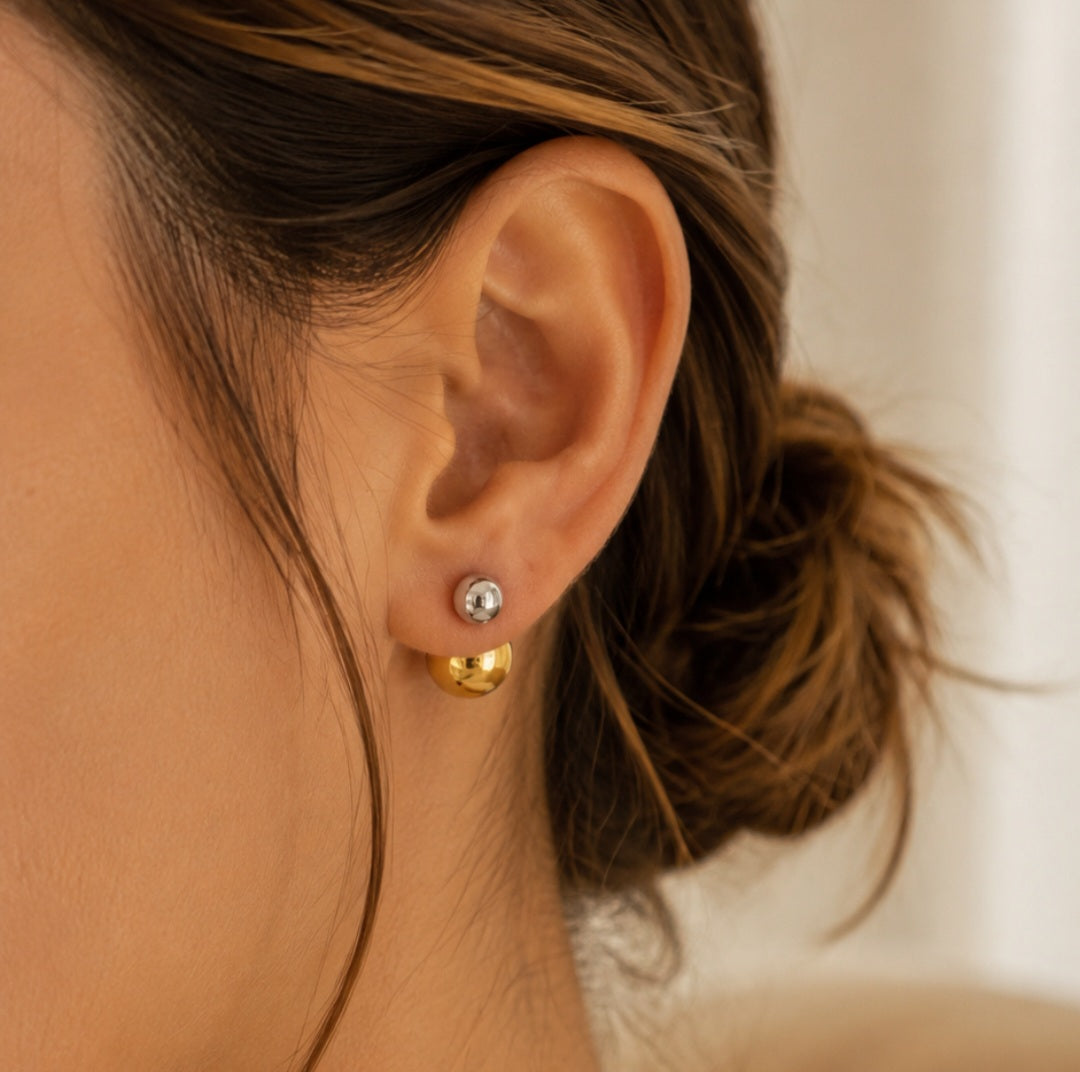 Dual Tone Sphere Studs