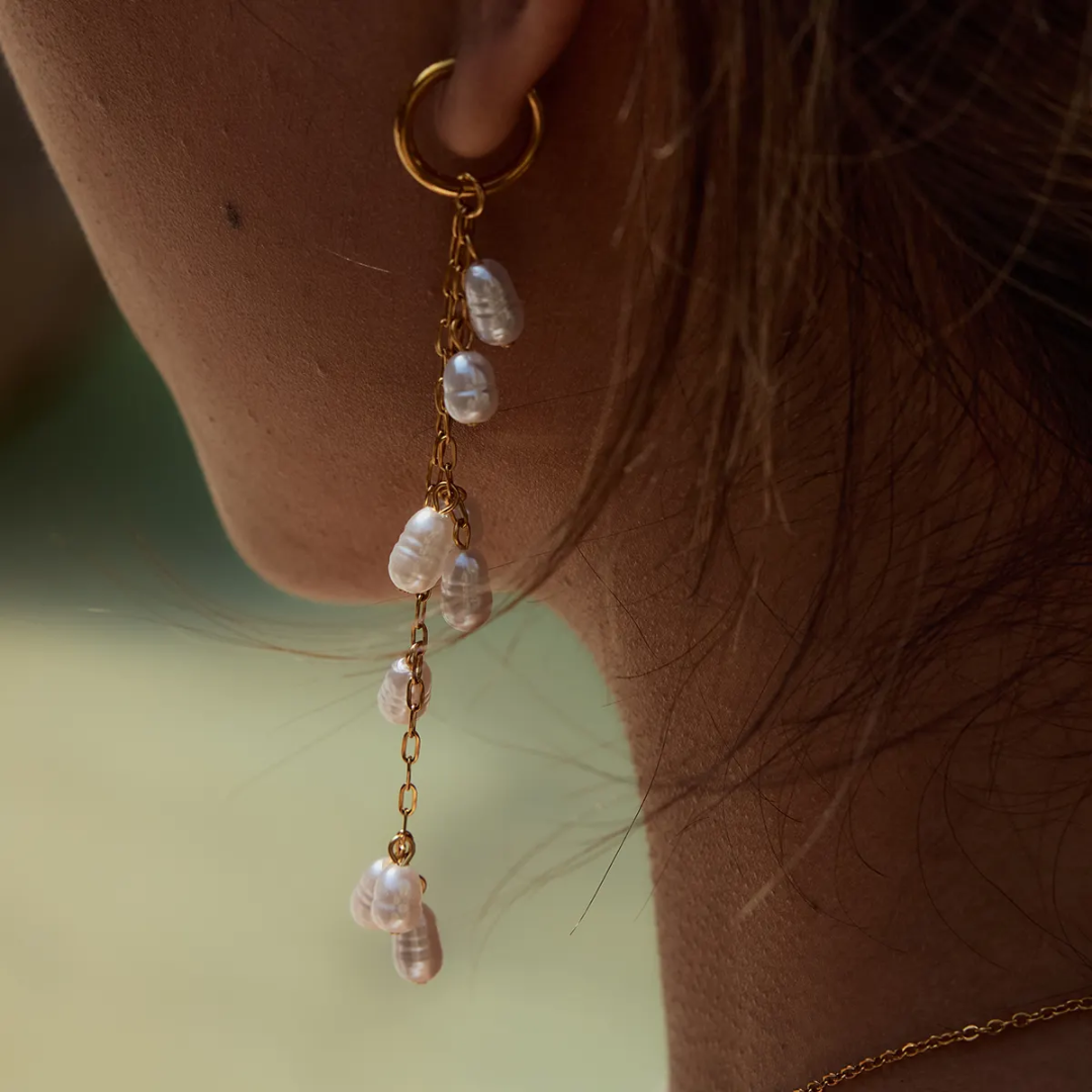 Pearl Cascade Drop Earrings