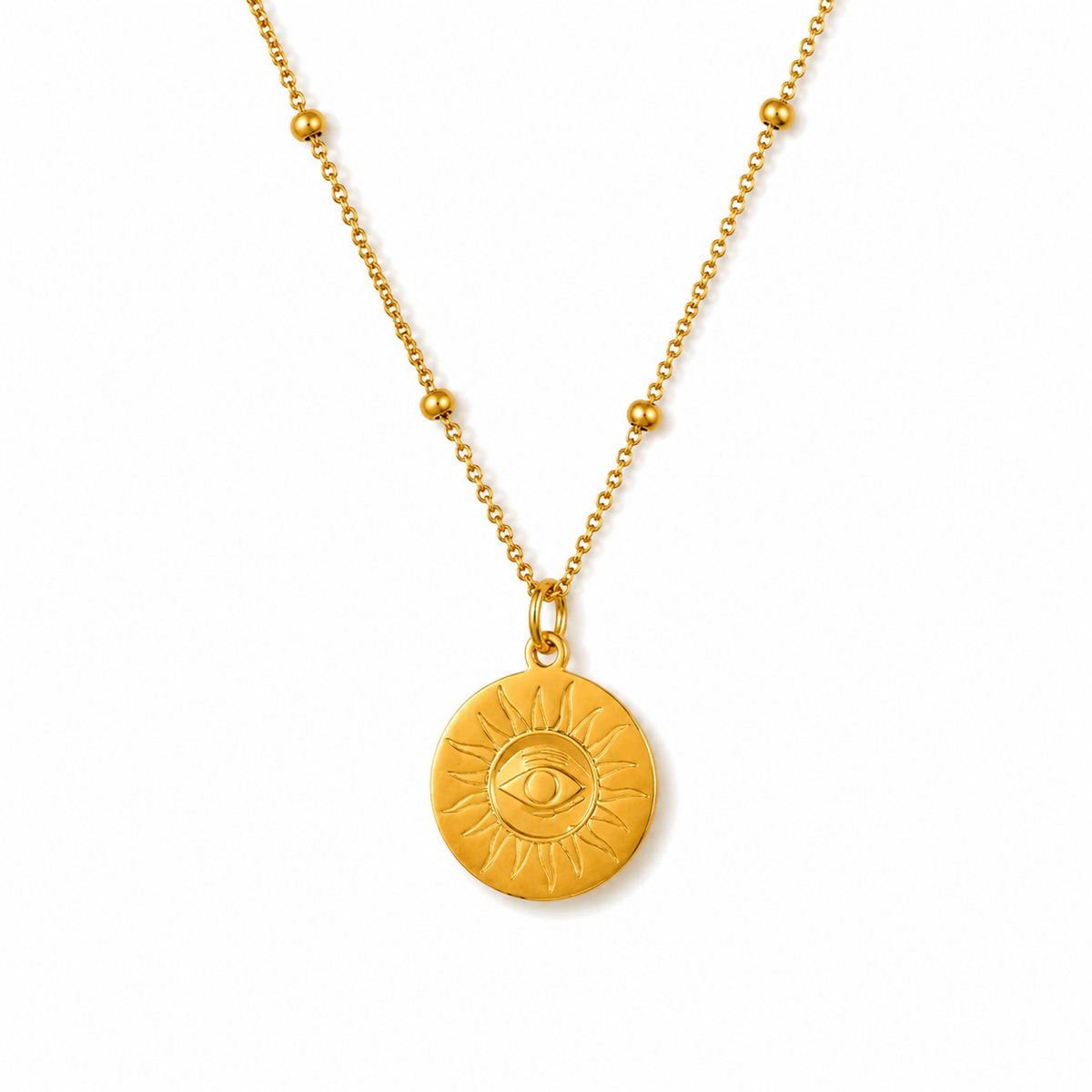 Round Evil Eye Necklace