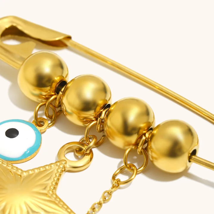 Star Evil Eye Brooch