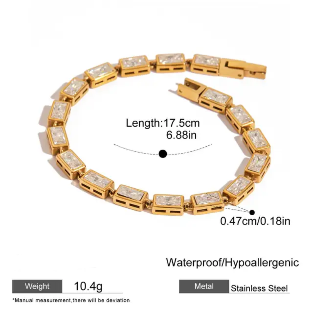 Rectangular Tennis Bracelet