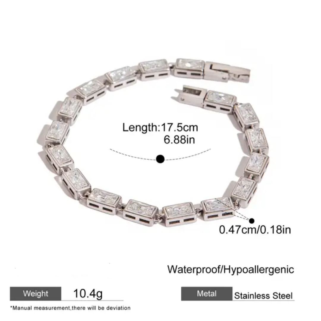Rectangular Tennis Bracelet