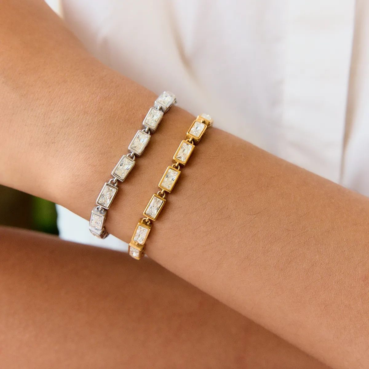 Rectangular Tennis Bracelet
