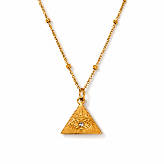 Triangle Evil Eye Necklace