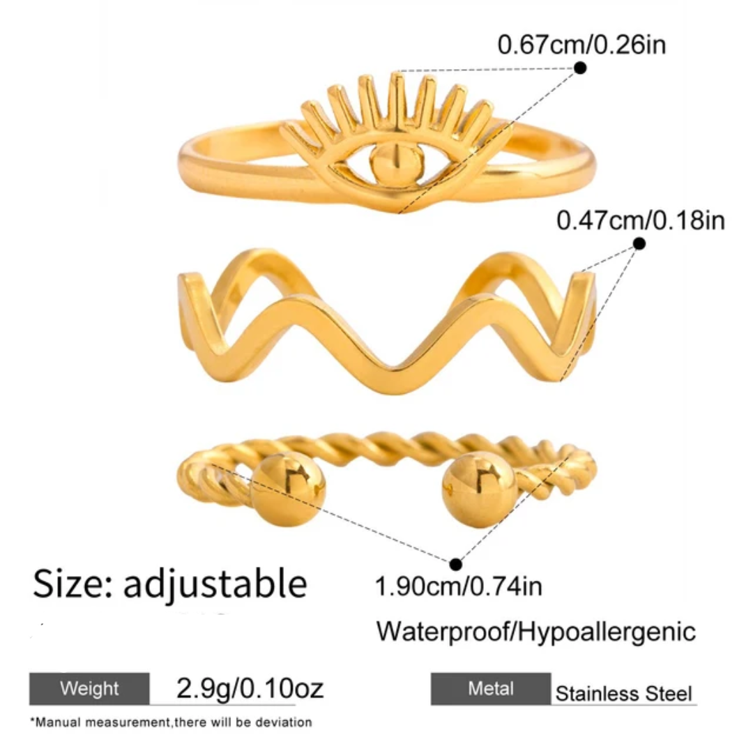 Trinity Stack Ring Set