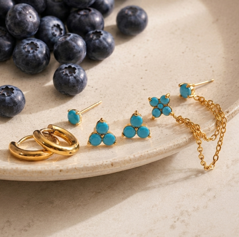 Turquoise Trio Earring Set