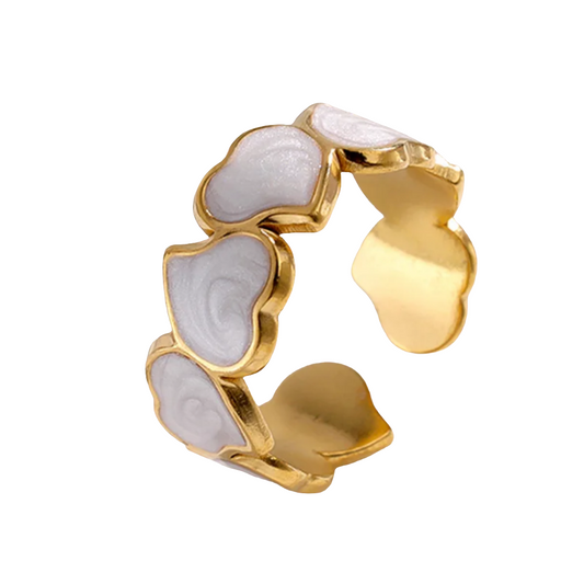 Dainty heart open ring