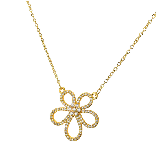 Flower pendant necklace