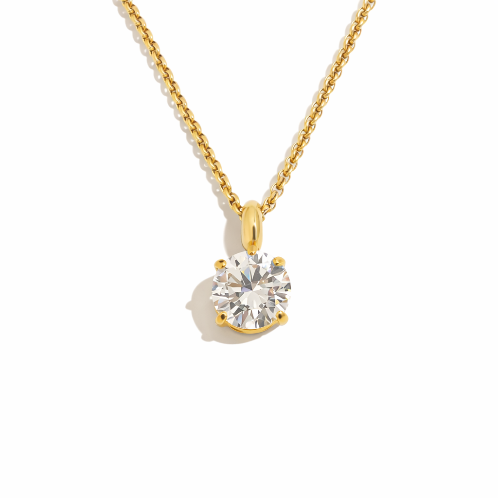 Classic Solitaire Necklace
