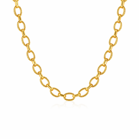 Oval Link Gold Chain