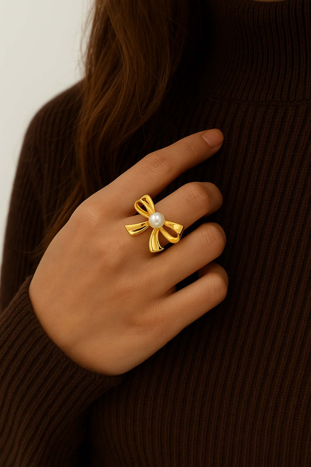Pearl Bow Ring